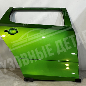 Дверь задняя ПРАВАЯ  Skoda Fabia HBK LF6Z, P7P7  Rallye Gruen Зеленый