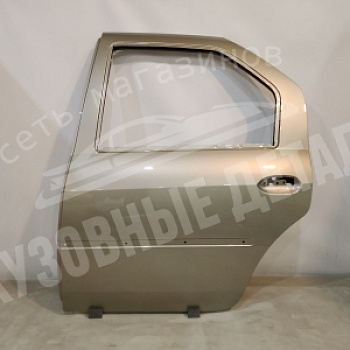 Дверь Renault Logan задняя ЛЕВАЯ KNM Gris Basalte с отв. под молдинг
